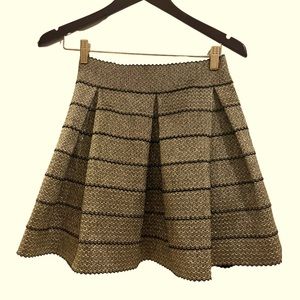 Parker Gold Mini Skater Skirt